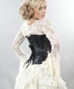 Burleska Punk Overbust Corset With Zip In Matte Vinyl -GOTHIC SKIRTS Shop punk overbust corset with zip in matte vinyl burleska 4 300x