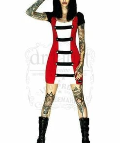 Dr Faust Rare British Military Band Mini Dress - Ashley