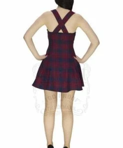 Dr Faust Red And Blue Tartan Woven Mini Dress - Ella -GOTHIC SKIRTS Shop red and blue tartan woven mini dress ella dr faust 2 300x