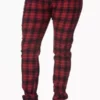 Banned Red Check Plus Size Skinny Jeans -GOTHIC SKIRTS Shop red check plus size skinny jeans banned 300x