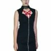 Dr Faust Red Pentagram Black Mini Dress - Francie -GOTHIC SKIRTS Shop red pentagram black mini dress francie dr faust 300x