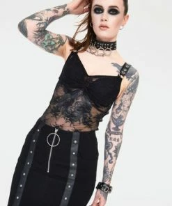Jawbreaker Release Me Black Denim Skirt -GOTHIC SKIRTS Shop release me black denim skirt ska 3739 01.994 300x