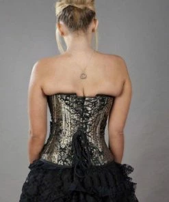 Burleska Rock Overbust Corset With Studs In King Brocade -GOTHIC SKIRTS Shop rock overbust corset with studs in king brocade burleska 5 300x