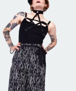 Jawbreaker Scattered Stripes Culottes With Contrast -GOTHIC SKIRTS Shop scattered stripes culottes with contrast tra 4861 04.1450 300x