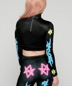 Long Clothing Sexagram Long Sleeve Crop Top -GOTHIC SKIRTS Shop sexagram long sleeve crop top long clothing 2 300x