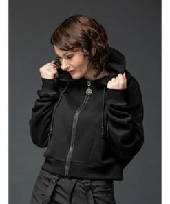 Queen Of Darkness Short Jacket Hood With Horns -GOTHIC SKIRTS Shop short jacket hood with horns queen of darkness 3 300x