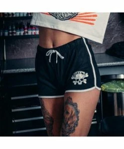 Toxico Skull & Bones Retro Shorts