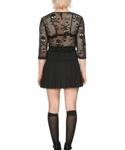 Banned Skull Crop Top -GOTHIC SKIRTS Shop skull crop top banned 5 300x