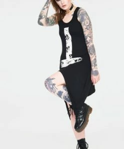Jawbreaker Skull Cross Witchy Dress With Back Ties -GOTHIC SKIRTS Shop skull cross witchy dress with back ties dra 9473 03.1146 300x