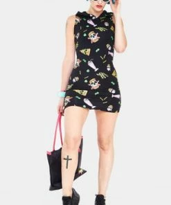 Jawbreaker Skull Fast Food Bodycon Dress
