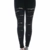 Banned Slashed Black Leggings -GOTHIC SKIRTS Shop slashed black leggings banned 2 300x