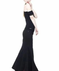 Queen Of Darkness Slinky Skirt -GOTHIC SKIRTS Shop slinky skirt queen of darkness 4 300x