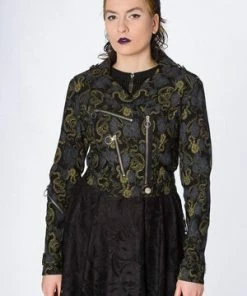 Banned Slither Crop Biker Jacket