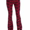 Banned Tartan Night Flare Trousers -GOTHIC SKIRTS Shop tartan night flare trousers banned 300x