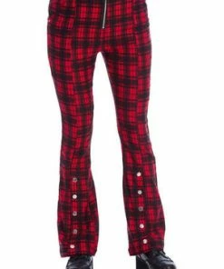 Banned Tartan Night Flare Trousers