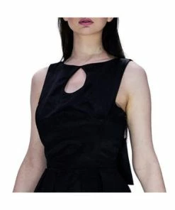 Dr Faust Tear Drop Black Raw Silk Midi Dress - Valentina -GOTHIC SKIRTS Shop tear drop black raw silk midi dress valentina dr faust 3 300x