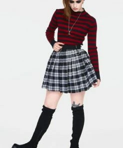 Jawbreaker Teen Spirit Tartan Pleated Skirt -GOTHIC SKIRTS Shop teen spirit black tartan pleated skirt ska 3734 02.989 300x