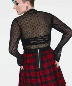Jawbreaker Teen Spirit Tartan Pleated Skirt -GOTHIC SKIRTS Shop teen spirit red tartan pleated skirt ska 3740 05.995 300x