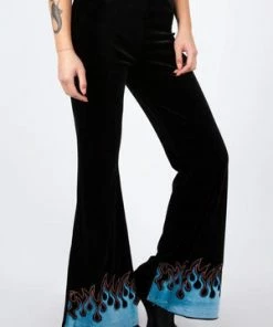 Jawbreaker Too Hot To Handle Flame Flared Trousers 14 Jawbreaker Too Hot To Handle Flame Flared Trousers -GOTHIC SKIRTS Shop too hot to handle flame flared trousers jawbreaker 6 300x