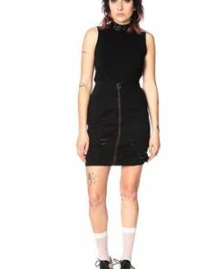 Banned Trashed & Ragged Skirt -GOTHIC SKIRTS Shop trashed ragged skirt banned 4 300x