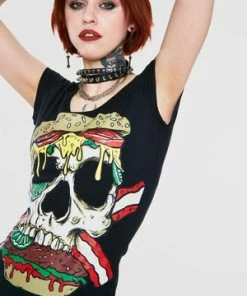 Jawbreaker Twisted Burger T-Shirt -GOTHIC SKIRTS Shop twisted burger t shirt jawbreaker 4 300x