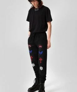 Long Clothing Vamp Jogger Pants - Unisex -GOTHIC SKIRTS Shop vamp jogger pants unisex long clothing 4 300x