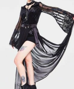 Jawbreaker Vamped Chiffon Coordinate Skirt -GOTHIC SKIRTS Shop vamped chiffon coordinate skirt jawbreaker 4 300x