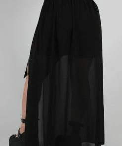 Jawbreaker Vamped Chiffon Coordinate Skirt -GOTHIC SKIRTS Shop vamped chiffon coordinate skirt jawbreaker 7 300x