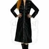 Dr Faust Vegan Leather Alternative Long Black Coat - Bellona -GOTHIC SKIRTS Shop vegan leather alternative long black coat bellona dr faust 300x