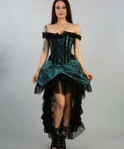 Burleska Versailles Corset Dress In Jacquard -GOTHIC SKIRTS Shop versailles corset dress in jacquard burleska 4 300x