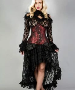 Burleska Victorian Double Steel Boned Underbust Corset In King Brocade