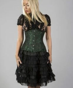 Burleska Victorian Double Steel Boned Underbust Corset In Scroll Brocade -GOTHIC SKIRTS Shop victorian double steel boned underbust corset in scroll brocade burleska 6 300x