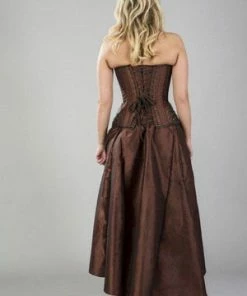 Burleska Warrior Overbust Steampunk Corset In Taffeta & Matte Hip Panels -GOTHIC SKIRTS Shop warrior overbust steampunk corset in taffeta matte hip panels burleska 4 300x