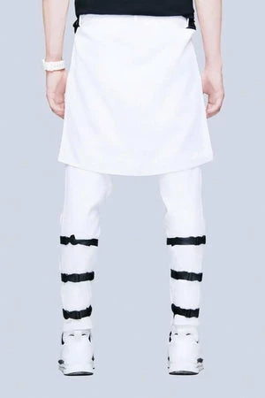 Long Clothing White Clip Pants - Unisex 4 Long Clothing White Clip Pants - Unisex - Image 2
