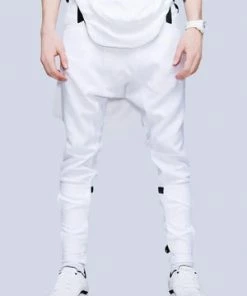 Long Clothing White Clip Pants - Unisex