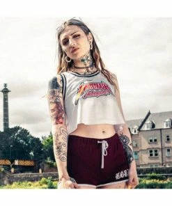 Toxico Whitetrash Metal Crop Mesh Vest