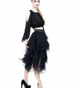 Queen Of Darkness Witch-Look Skirt -GOTHIC SKIRTS Shop witch look skirt queen of darkness 3 300x