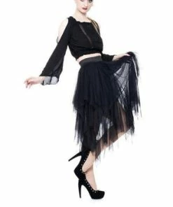 Queen Of Darkness Witch-Look Skirt -GOTHIC SKIRTS Shop witch look skirt queen of darkness 4 300x