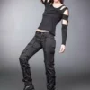 Queen Of Darkness Women's Trousers With O-Rings And Belts -GOTHIC SKIRTS Shop womens trousers with o rings and belts queen of darkness 300x