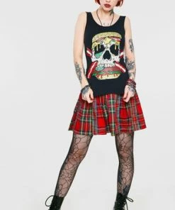 Jawbreaker Zombie Skull Burger Tie Back Top 9 Jawbreaker Zombie Skull Burger Tie Back Top -GOTHIC SKIRTS Shop zombie skull burger tie back top jawbreaker 3 300x