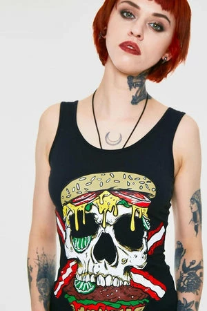 Jawbreaker Zombie Skull Burger Tie Back Top 5 Jawbreaker Zombie Skull Burger Tie Back Top - Image 4