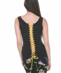 Jawbreaker Zombie Skull Burger Tie Back Top 12 Jawbreaker Zombie Skull Burger Tie Back Top -GOTHIC SKIRTS Shop zombie skull burger tie back top jawbreaker 6 300x